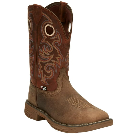 Justin Men's Rush Western Work Boot Composite Toe Brown 11 D(M) US