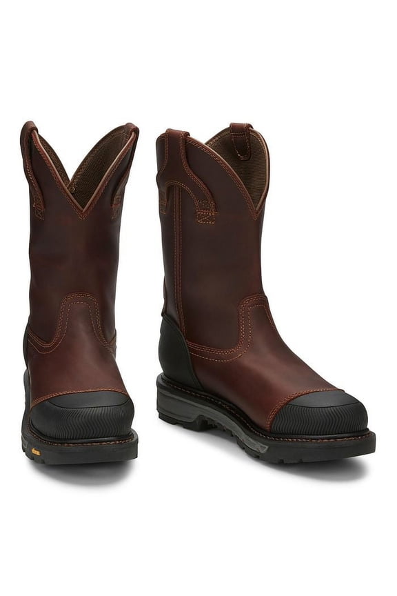 Men's Warhawk II 11" Brown Waterproof Nano Composite Round Toe Work Mid-Calf Boots, Size 9.5 (EE) - WK2152