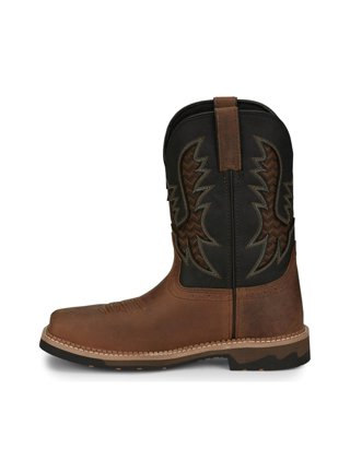 Justin men's stampede wellington steel toe store snake boots