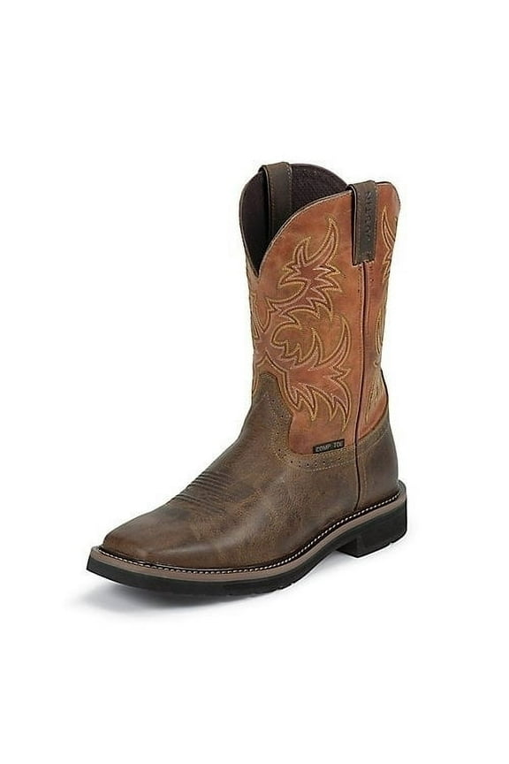 Mens Stampede Comp Orange Work Boots  AMERICA ORANGE