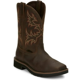 Justin Original Work Boots Men s Stampede Pull On Square Toe Work Boot Walmart