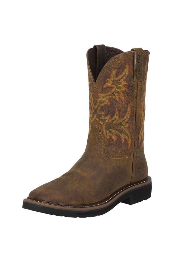Original Work Mens Stampede Steel Toe Work Boots 10.5 D Rugged Tan