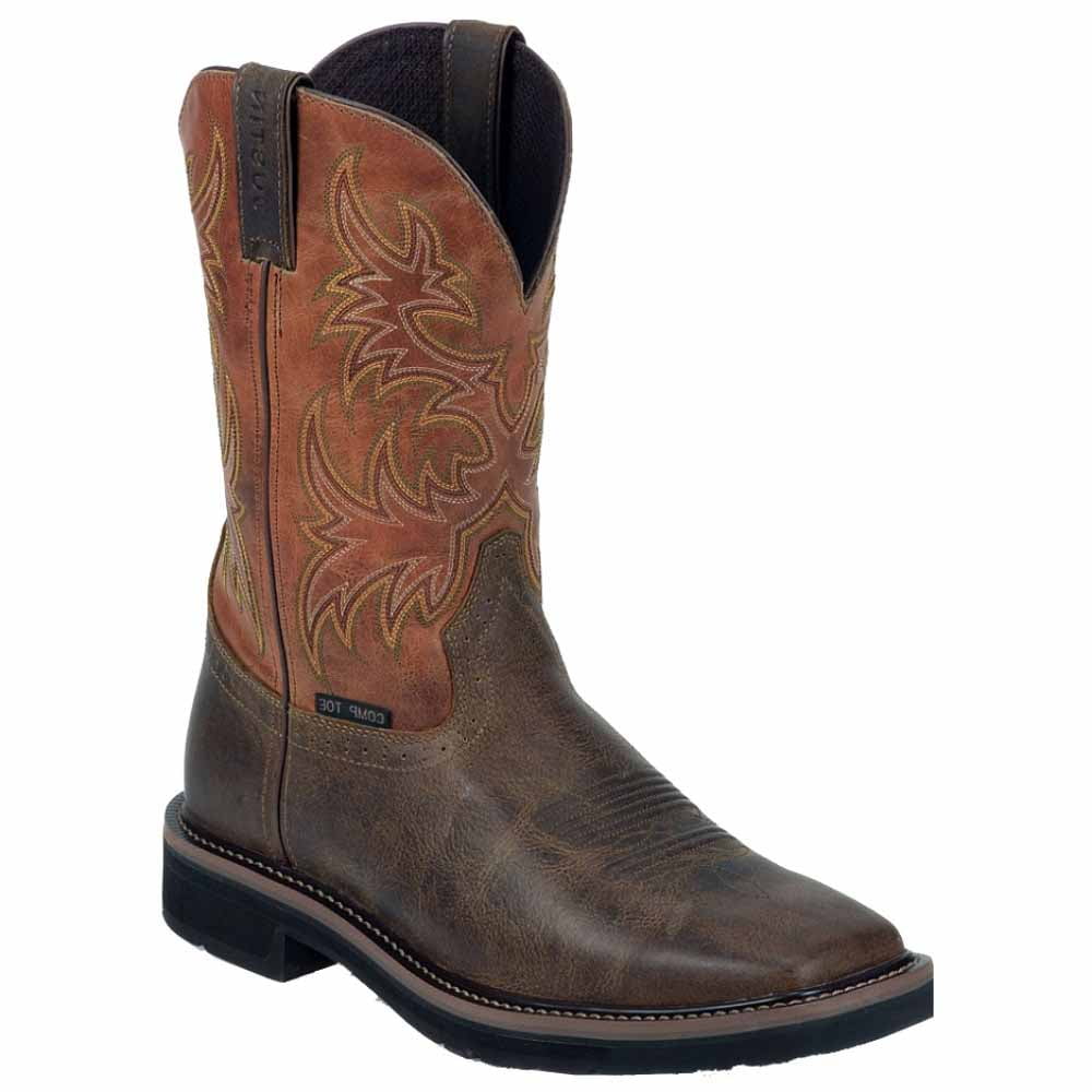 Justin Original Work Boots Men's Stampede Square Toe Composite