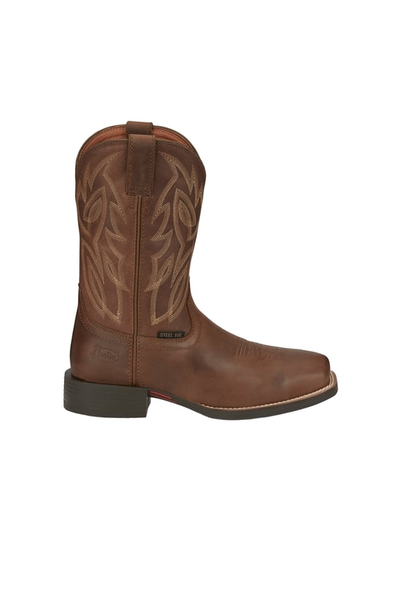 Men's Canter Pull-On Work Boot Steel Toe Brown 12 EE US