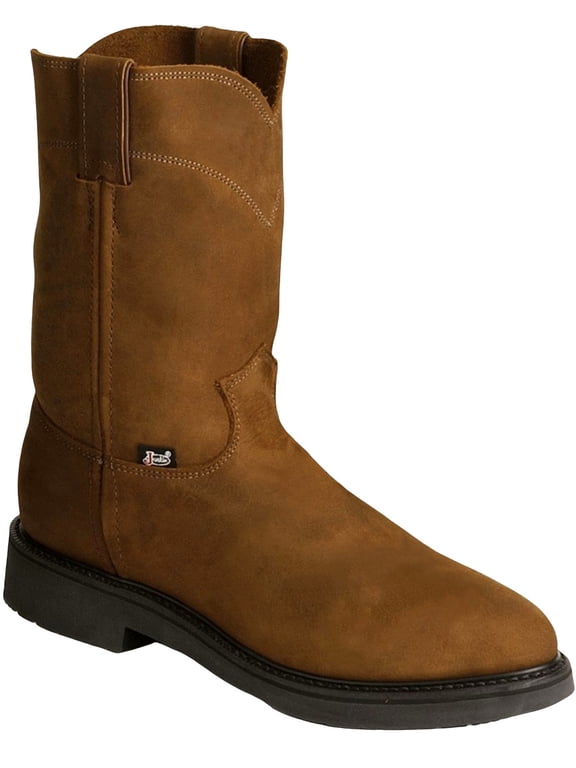 Men's Conductor Electrical Hazard Pull-On Work Boot Soft Toe Brown 11 D(M) US