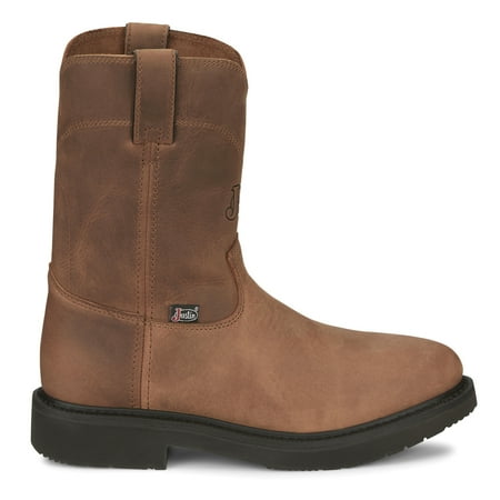 Justin Original Workboots Mens RoundUp 10 Inch Electrical Hazard Soft Toe