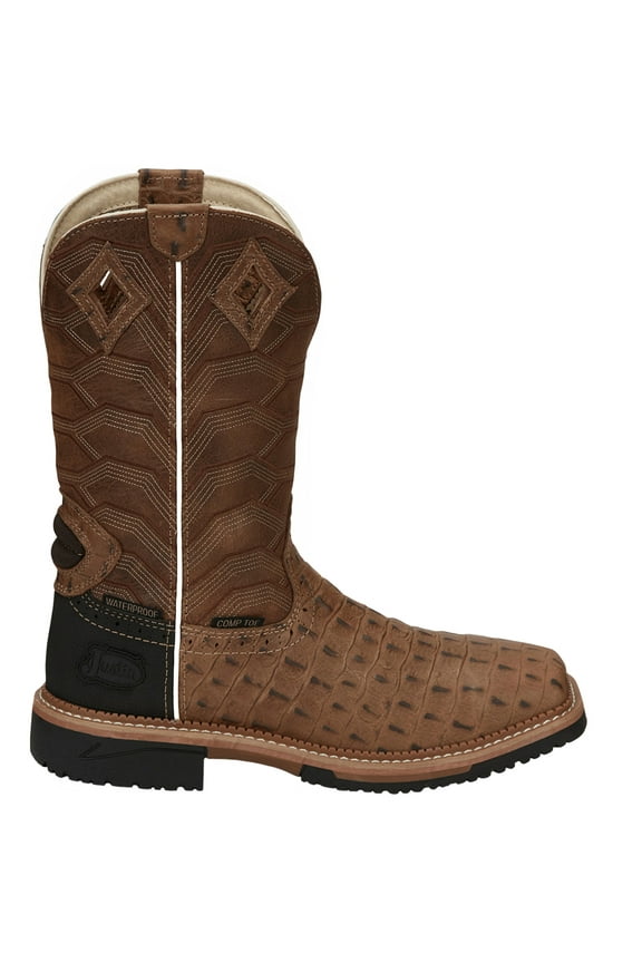 Men's Derrickman Western Work Boot Composite Toe Camel 9.5 D(M) US