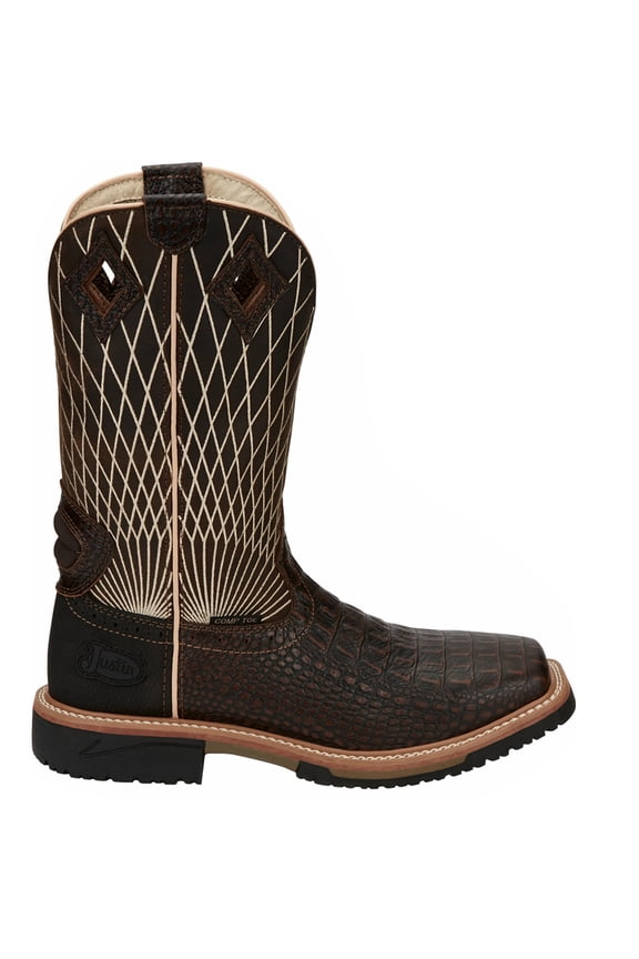 Men's Derrickman Western Work Boot Composite Toe Cognac 9 D(M) US