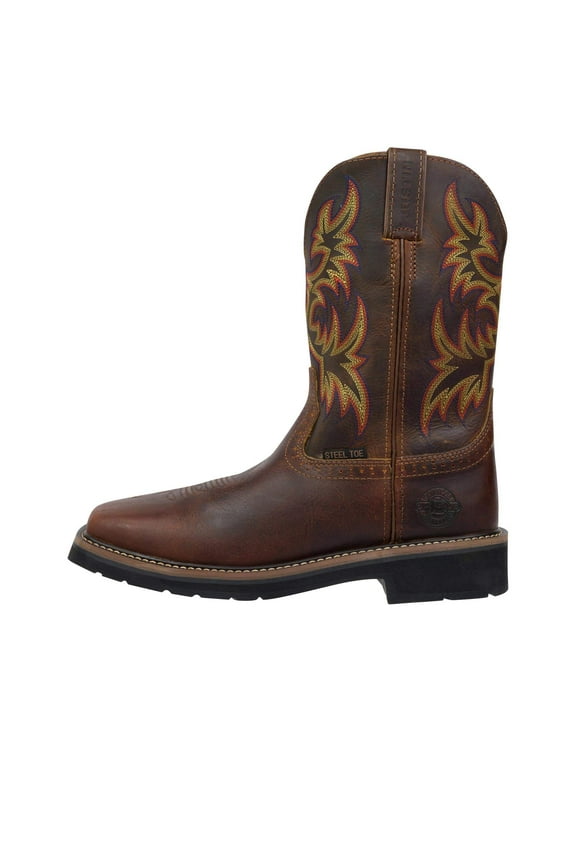 Justin Men's Driller Western Work Boot Steel Toe Tan 7.5 D(M) US