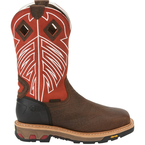 Justin Men's Roughneck Eh Waterproof Work Boot Steel Toe Brown 11 D(M) US