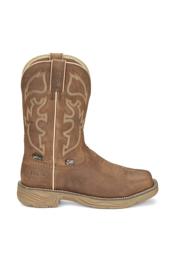 Original Workboots Mens Rush 11 Inch Slip Resistant Steel Toe Work
