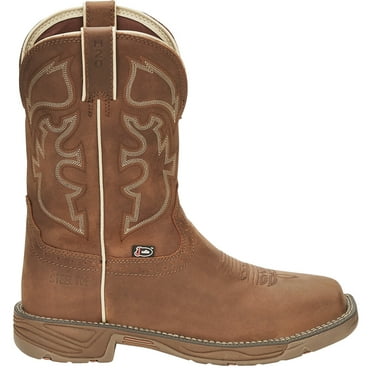 Justin Men's Stampede Rush Waterproof Western Work Boot Steel Toe Tan 13 EE  US