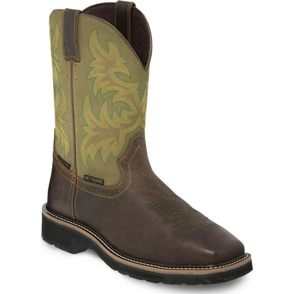 Justin Mens Stampede WP Steel Toe Work Boot