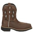 thumbnail image 1 of JUSTIN WORK Women's 8" Chisel Nano Composite Toe Waterproof Work Boot Mocha Brown - GY9960, 1 of 5