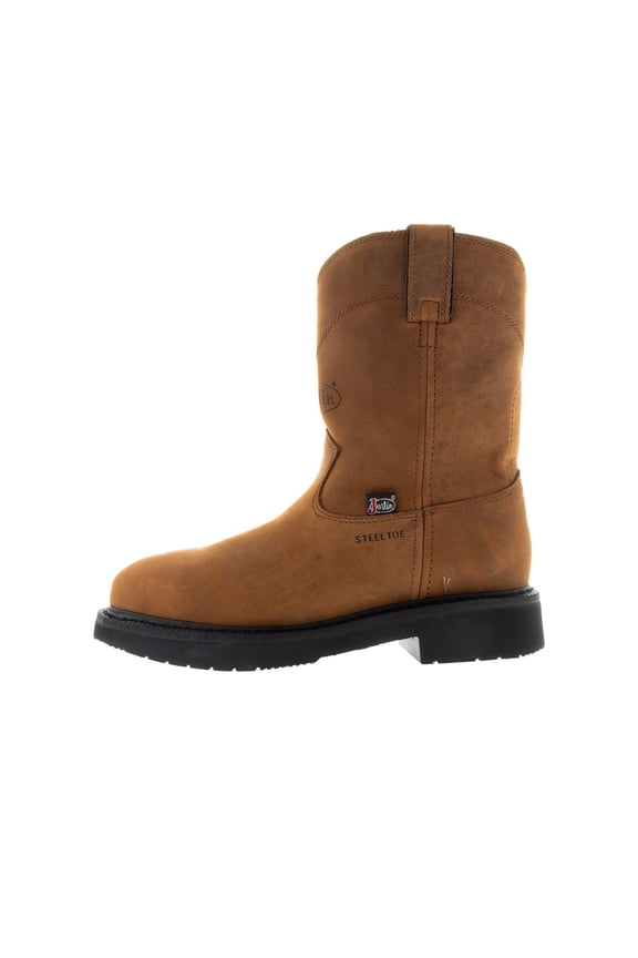 Justin Original Workboots Mens RoundUp 10 Inch Electrical Hazard Steel Toe