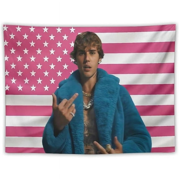 Justin Tapestry Flag Bieber Music Wall Hanging Poster Banner Wall Decoration Bedroom Living Room Dormitory Concert Fun Gifts