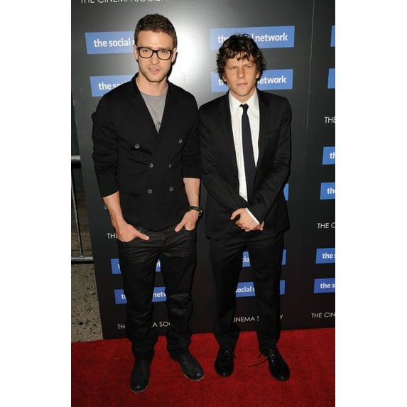 Justin Timberlake Jesse Eisenberg At Arrivals For The 48Th New York Film Festival Opening Night Premiere Of The Social
