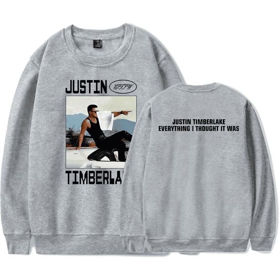 Justin Timberlake Merch Long Sleeve Crewneck Sweatshirt Tracksuit Men Women Casual Streetwear Hooded Hoodie
