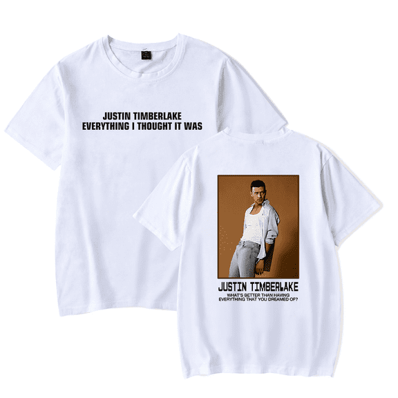 Justin Timberlake Merch T-Shirt Men/Women Streetwear Tshirt Everything I Thought It Was T Shirt Short Sleeve Top Tees