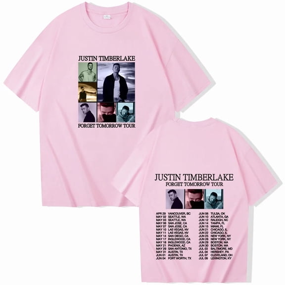 Justin Timberlake Merch T Shirts Forget Tomorrow World Tour T-Shirt Women Men Fashion Crewneck Short Sleeve Tee Tops