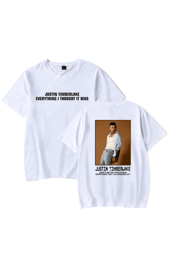 Justin Timberlake Merch Tee Men Women Fashion Short Sleeve Shirt Unisex Boys Girls Cool Summer T-Shirt