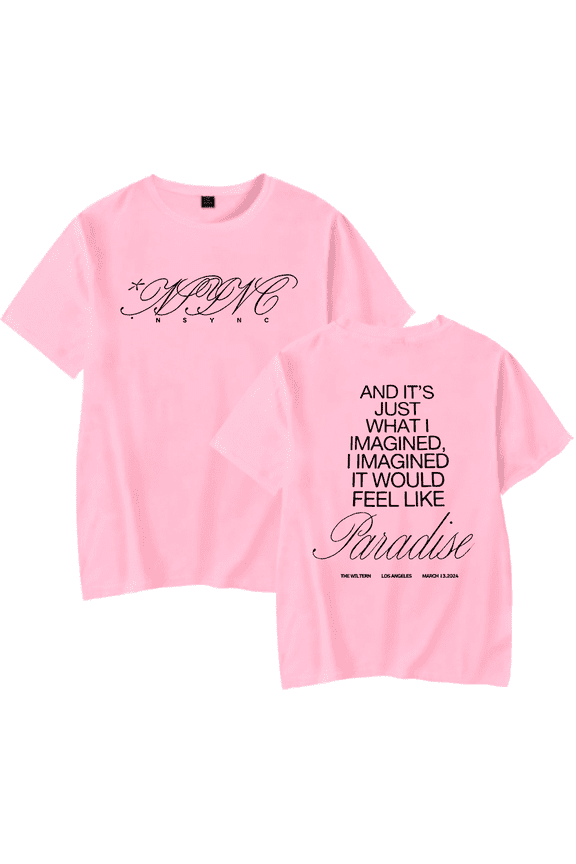 Justin Timberlake Nsync Paradise Graphic T-Shirt - Short Sleeve Streetwear Cotton Blend Unisex Tee for Men & Women