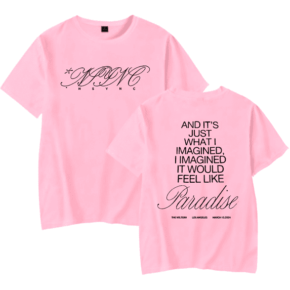 Justin Timberlake Nsync Short Sleeve Pink T-Shirt