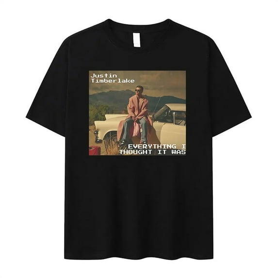 Justin Timberlake The Forget Tomorrow World Tour 2024 T-shirt Unisex Crewneck Tee Streetwear Tops Clothes
