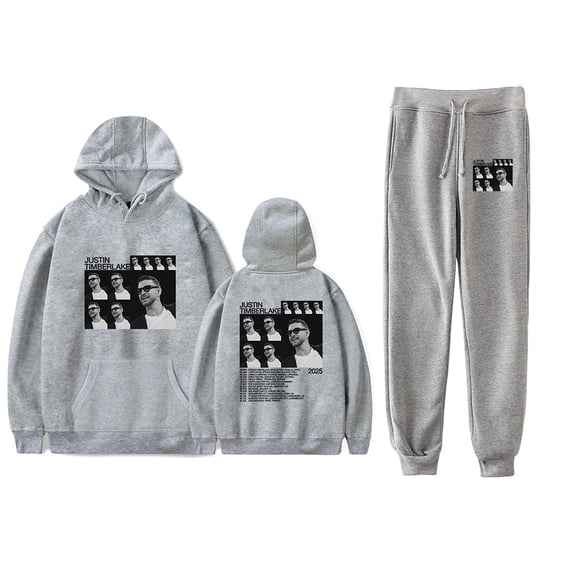 Justin Timberlake Tour 2025 Sweatsuit Casual Hoodies Jogger Pants Sets Unisex Fall Suit