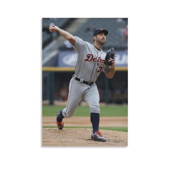 Justin Verlander Poster Canvas Poster Poster Decorative Painting Canvas Wall Art Living Room Posters Bedroom Painting 08x12inch(20x30cm)