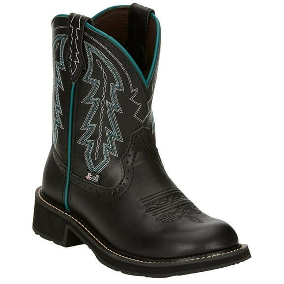 Justin Women's Lyla Western Boot Round Toe ONE SIZE BLACK