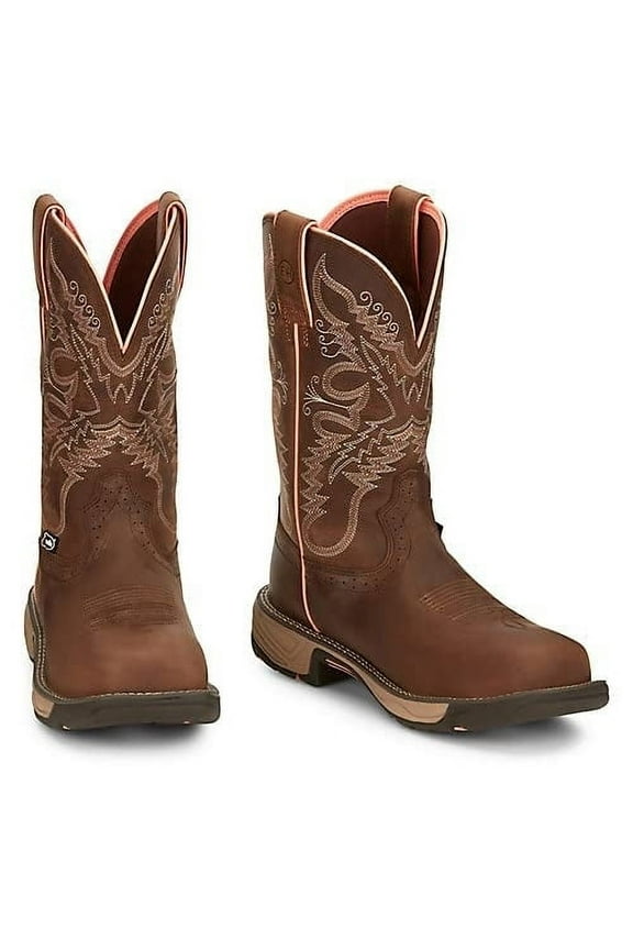 Womens Rush Sq Toe ST Boots 1 RURAL CHOCOLATE WATER BUFFALO