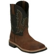 thumbnail image 1 of Justin Men's Stampede Bolt Pull On Western Work Boot Nano Composite Toe Brown 10.5 EE  US, 1 of 7