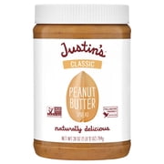 JUSTIN'S Classic Creamy Peanut Butter Spread, 28 oz Jar