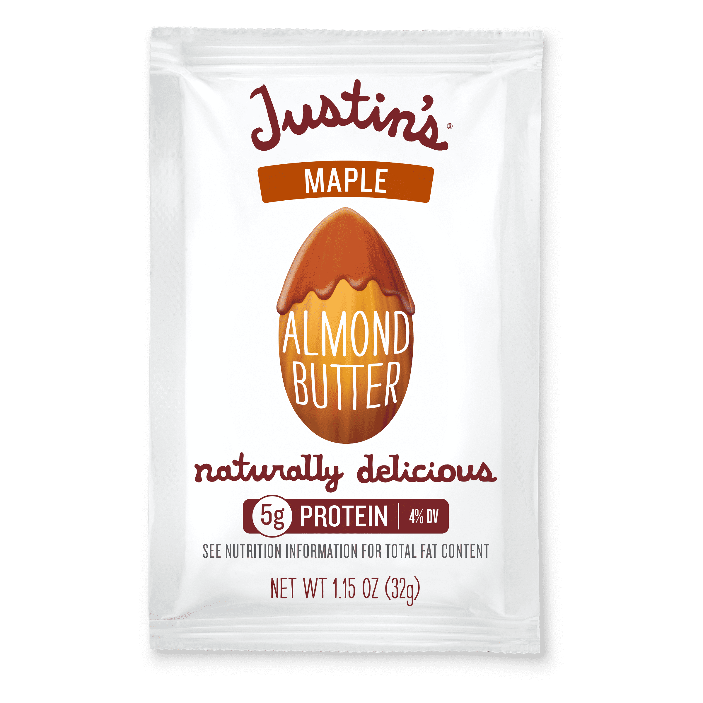 Justin's Gluten-Free Maple Almond Butter Squeeze Pack, 1.15 oz