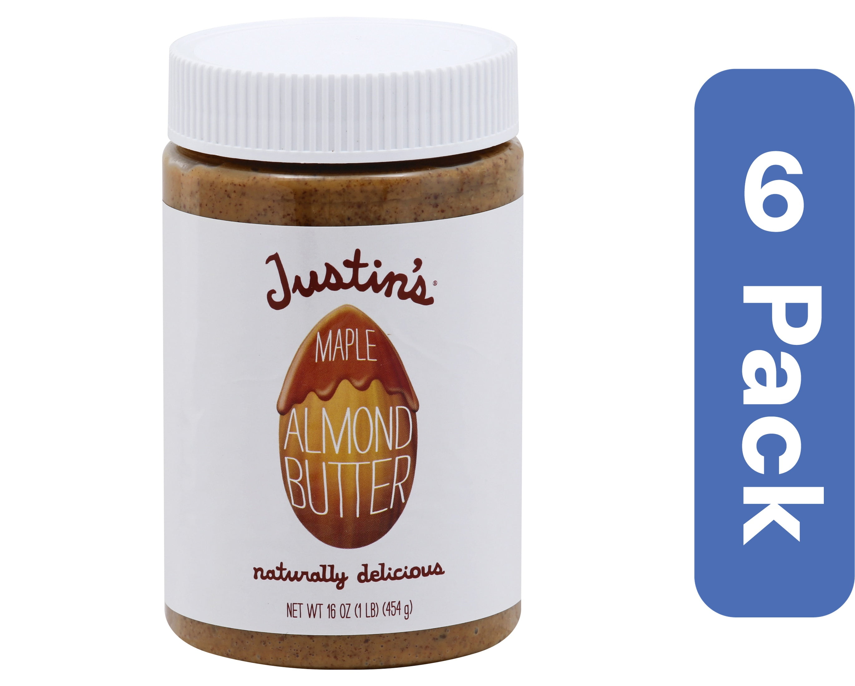 Justin's Maple Almond Nut Butter Jar 16 oz (Pack Of 6)