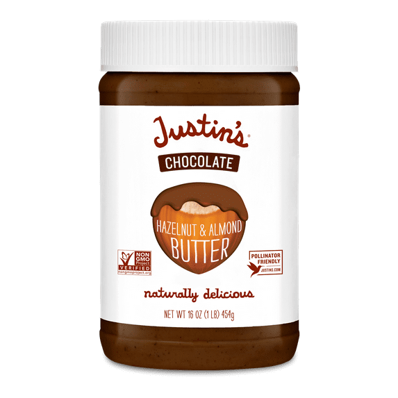 Justin's No Stir, Gluten-Free Chocolate Hazelnut Almond Butter, 16 oz Jar