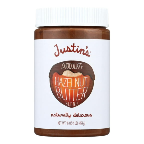 Justin's Nut Butter Hazelnut Butter - Chocolate - Case of 6 - 16 oz.