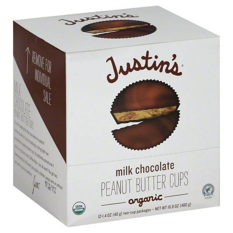 Justin's Organic Milk Chocolate Peanut Butter Cups, 12 ct / 1.4 oz