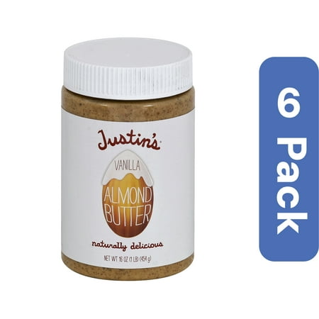 Justin's Vanilla Almond Nut Butter 16 oz (Pack Of 6)