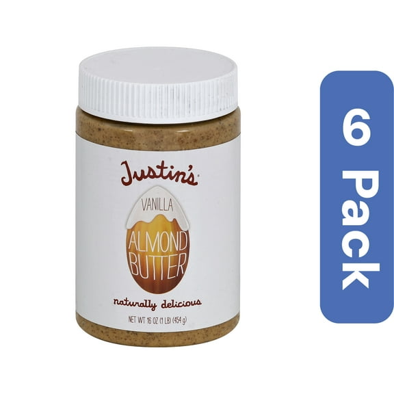 Justin's Vanilla Almond Nut Butter 16 oz (Pack Of 6)