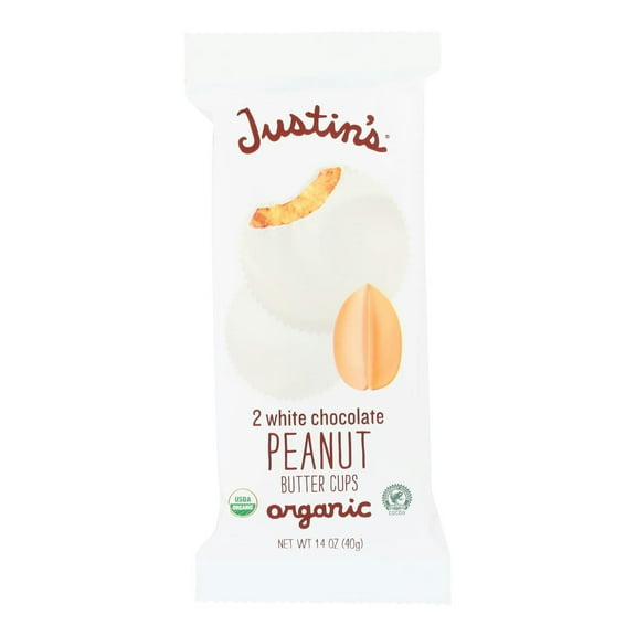 Justin's White Chocolate Peanut Butter Cups 1.4 oz (Pack Of 12)