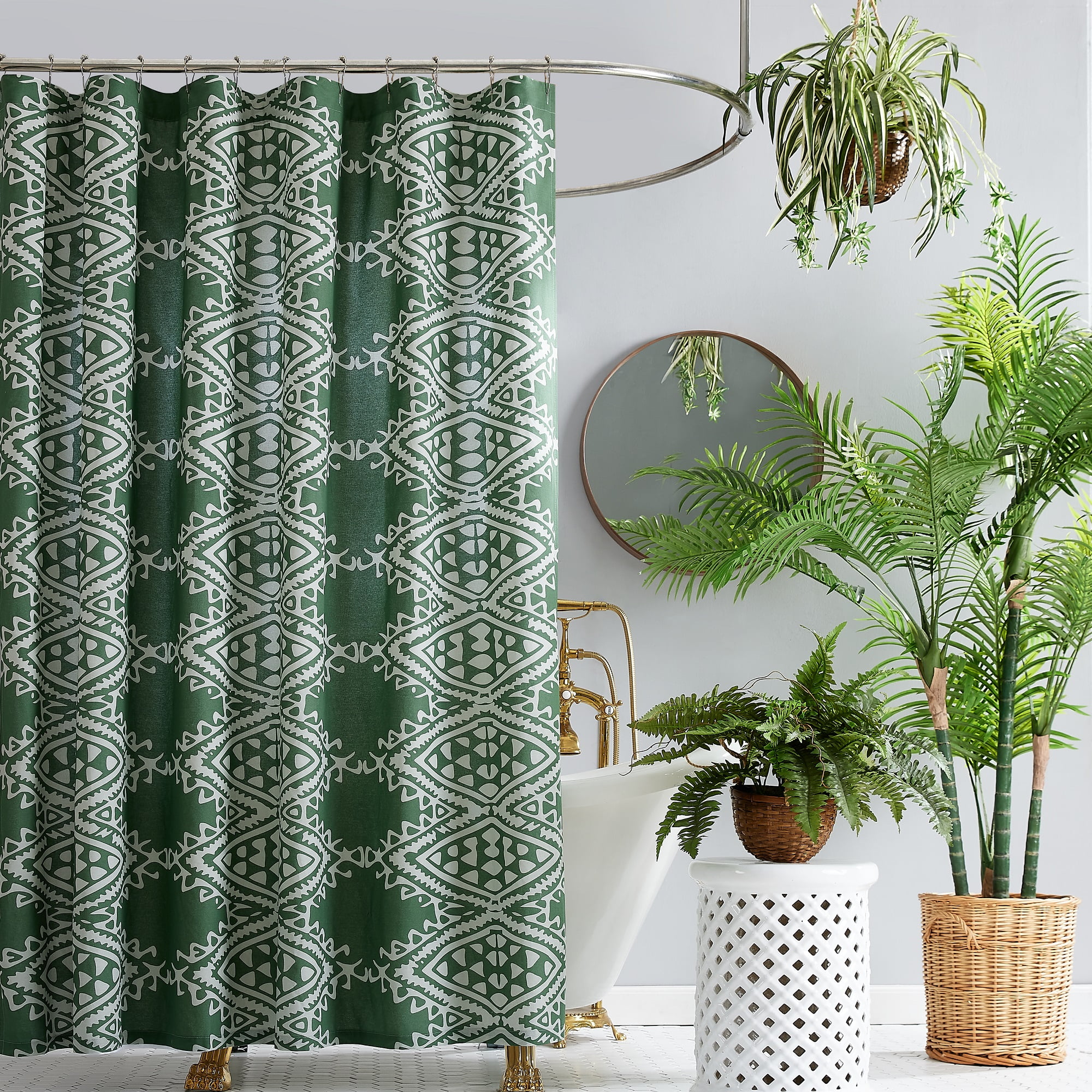 Justina Blakeney Aisha Shower Curtain 72x72 Green Com