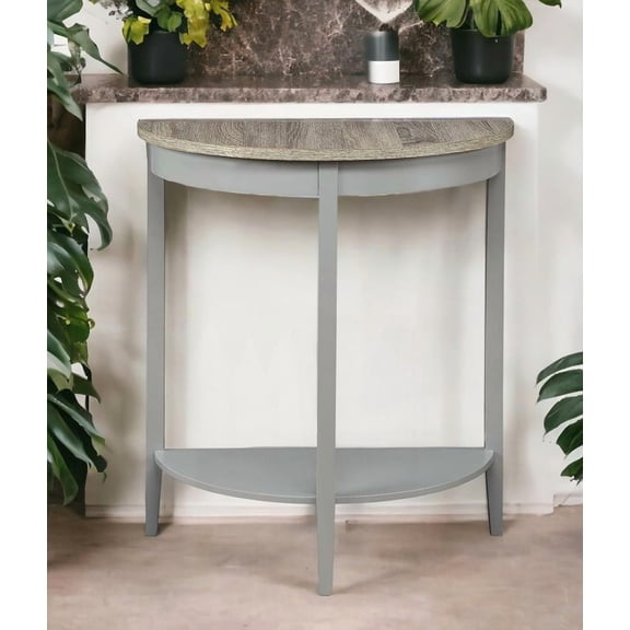 Justino Natural Oak Console Table with 5.5" & 19" Clearances