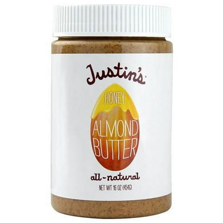Justins Nut Butter Almnd Hny Jar,16Oz (Pack Of 6)