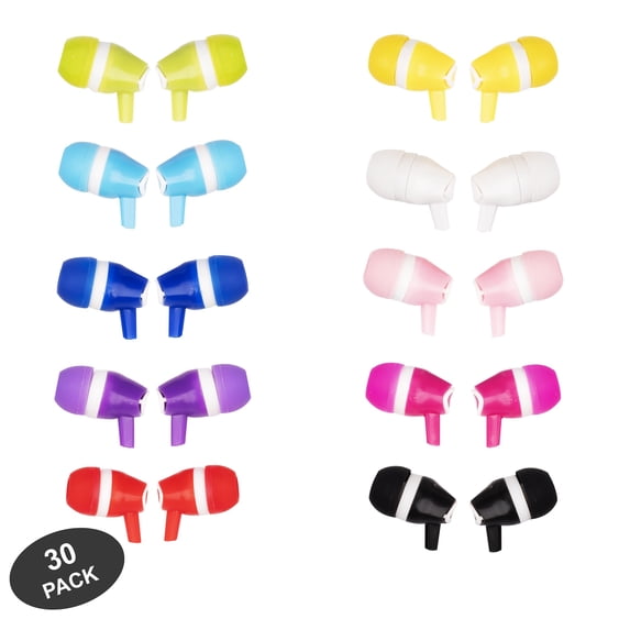 Justjamz Bubbles Earphones (30 Packs)