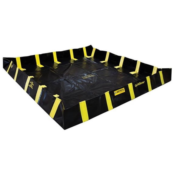 Justrite 1075 Gallon Spill Containment Berm 12 Ft X 12 Ft X 12 In Black