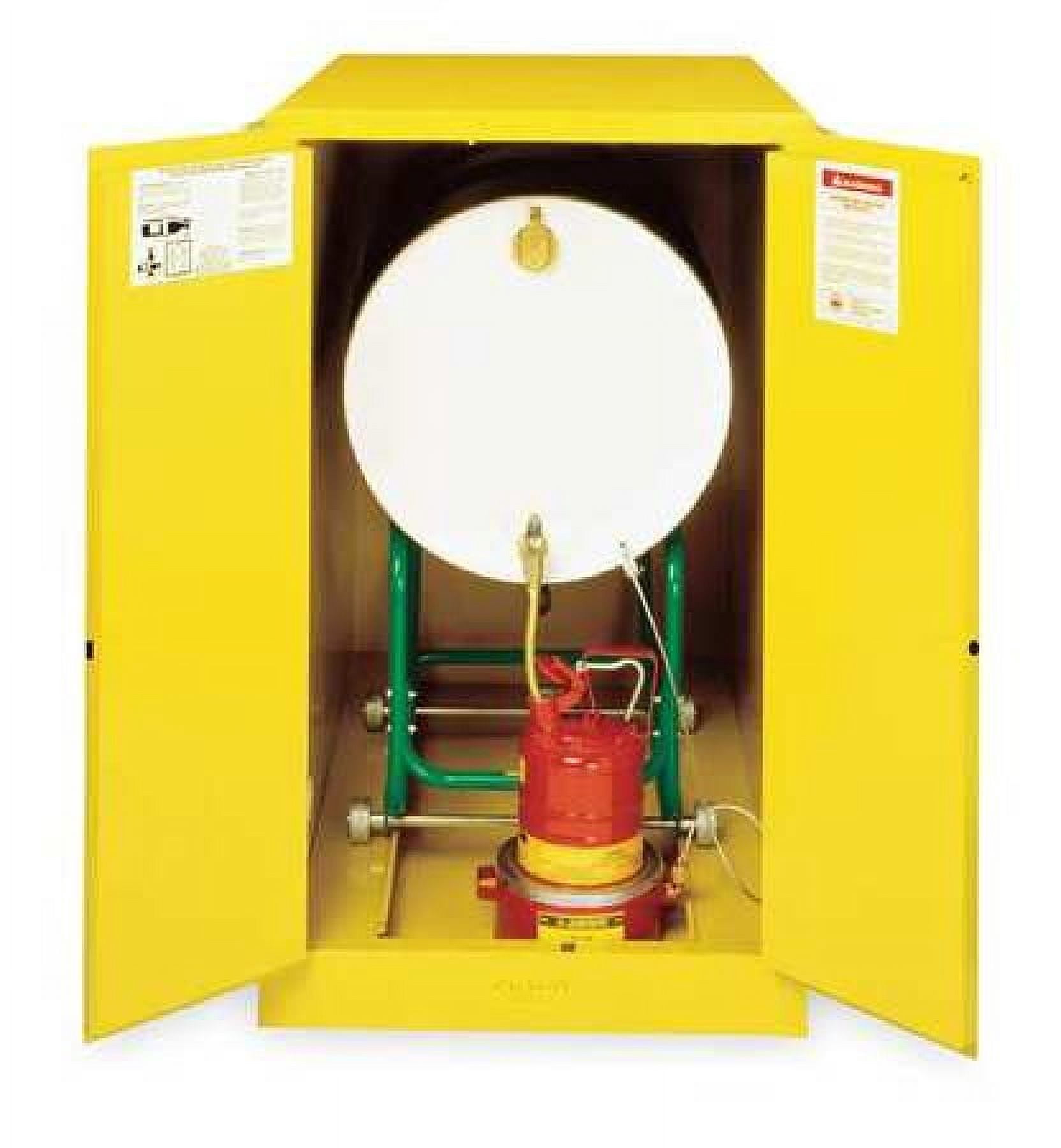 Justrite 55 Gallon Yellow Sure-Grip EX 18 Gauge Cold Rolled Steel ...