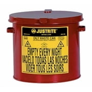 Justrite Countertop Oily Waste Can, 2 gal(8L), Yellow