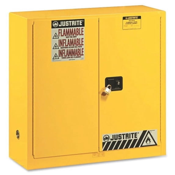 Justrite 894500 45 GALLON CABINET MANUALDOOR YELLOW